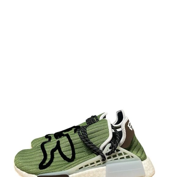 Adidas NMD HU Pharrell BBC Men’s Size 8-8.5 Running Shoe Green White Sneaker - Picture 4 of 10